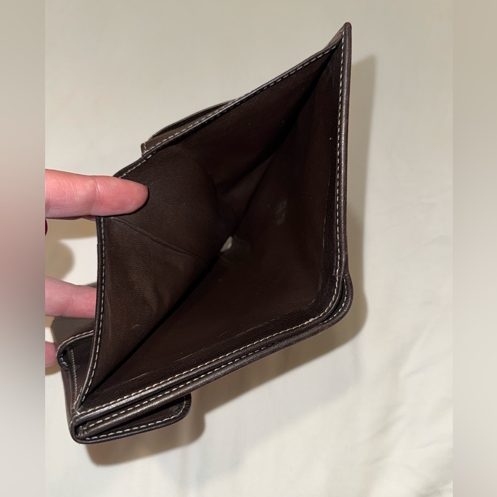 Loewe Bifold Wallet Anagram Suede Leather Brown - Picture 5 of 10